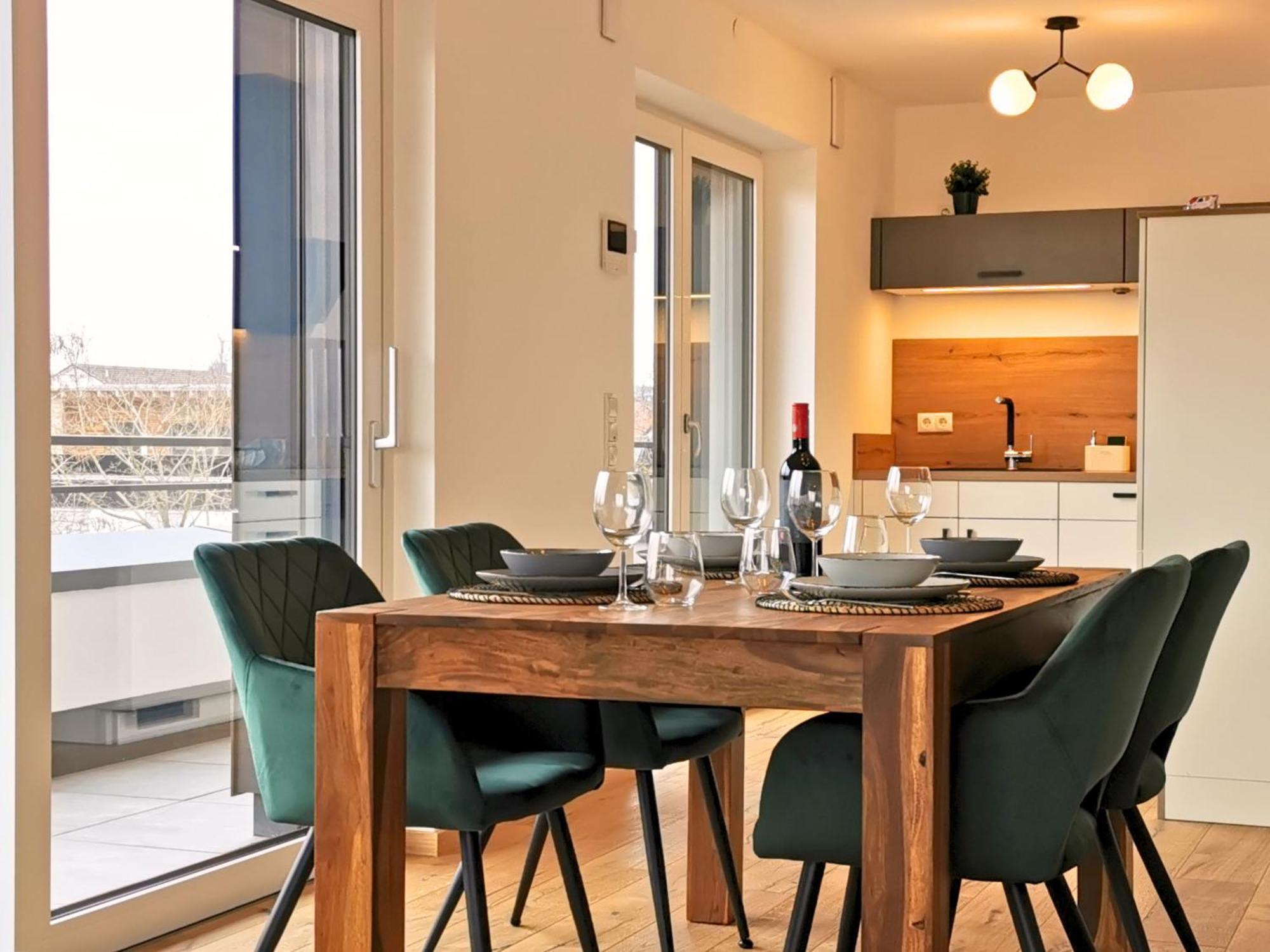 Fynbos Penthouse Deluxe, Balkon, Parkplatz Daire Straubing Dış mekan fotoğraf