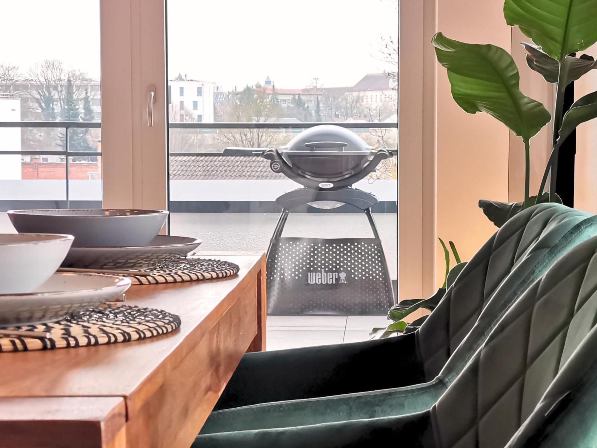 Fynbos Penthouse Deluxe, Balkon, Parkplatz Daire Straubing Dış mekan fotoğraf