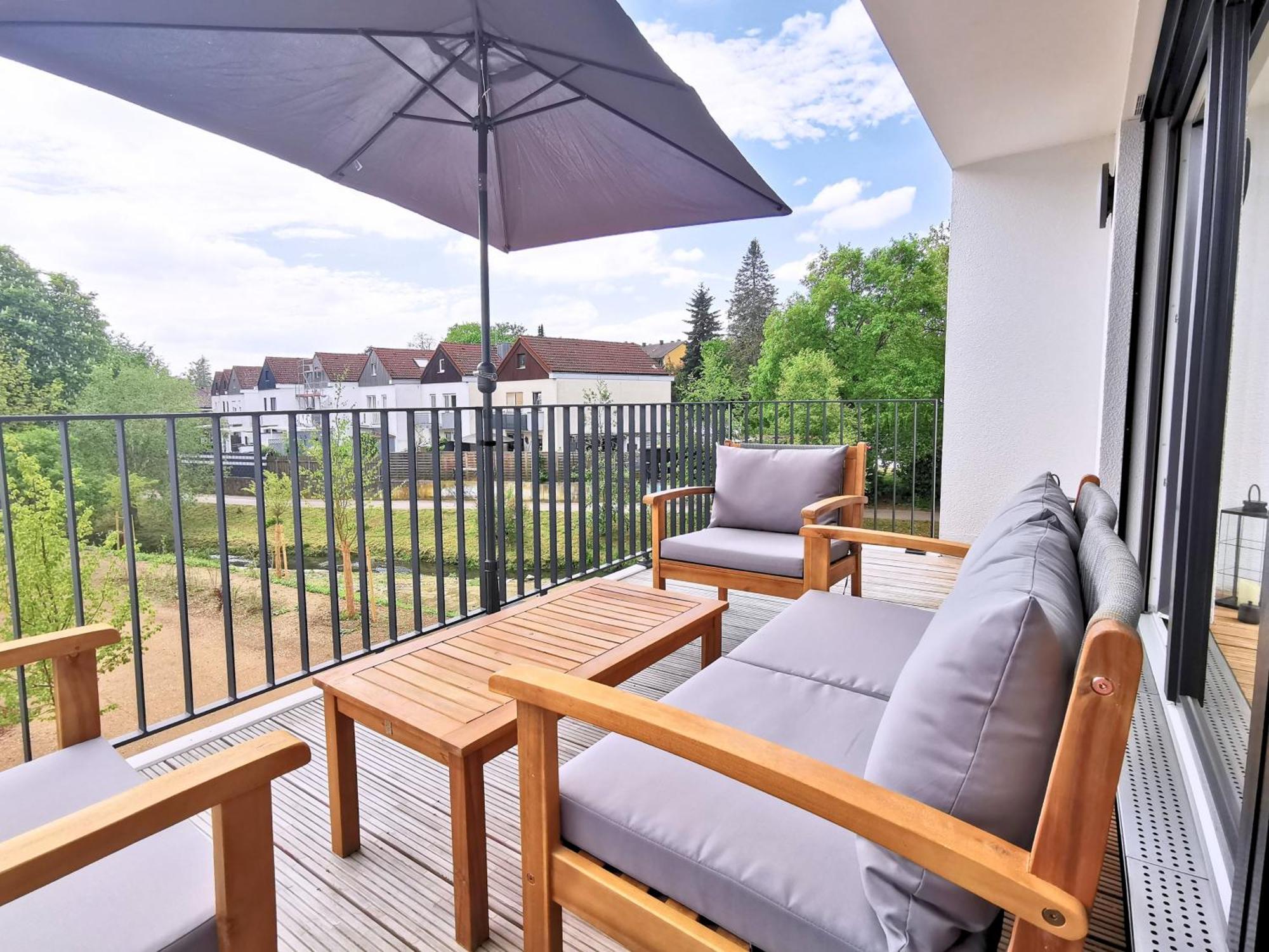 Fynbos Penthouse Deluxe, Balkon, Parkplatz Daire Straubing Dış mekan fotoğraf