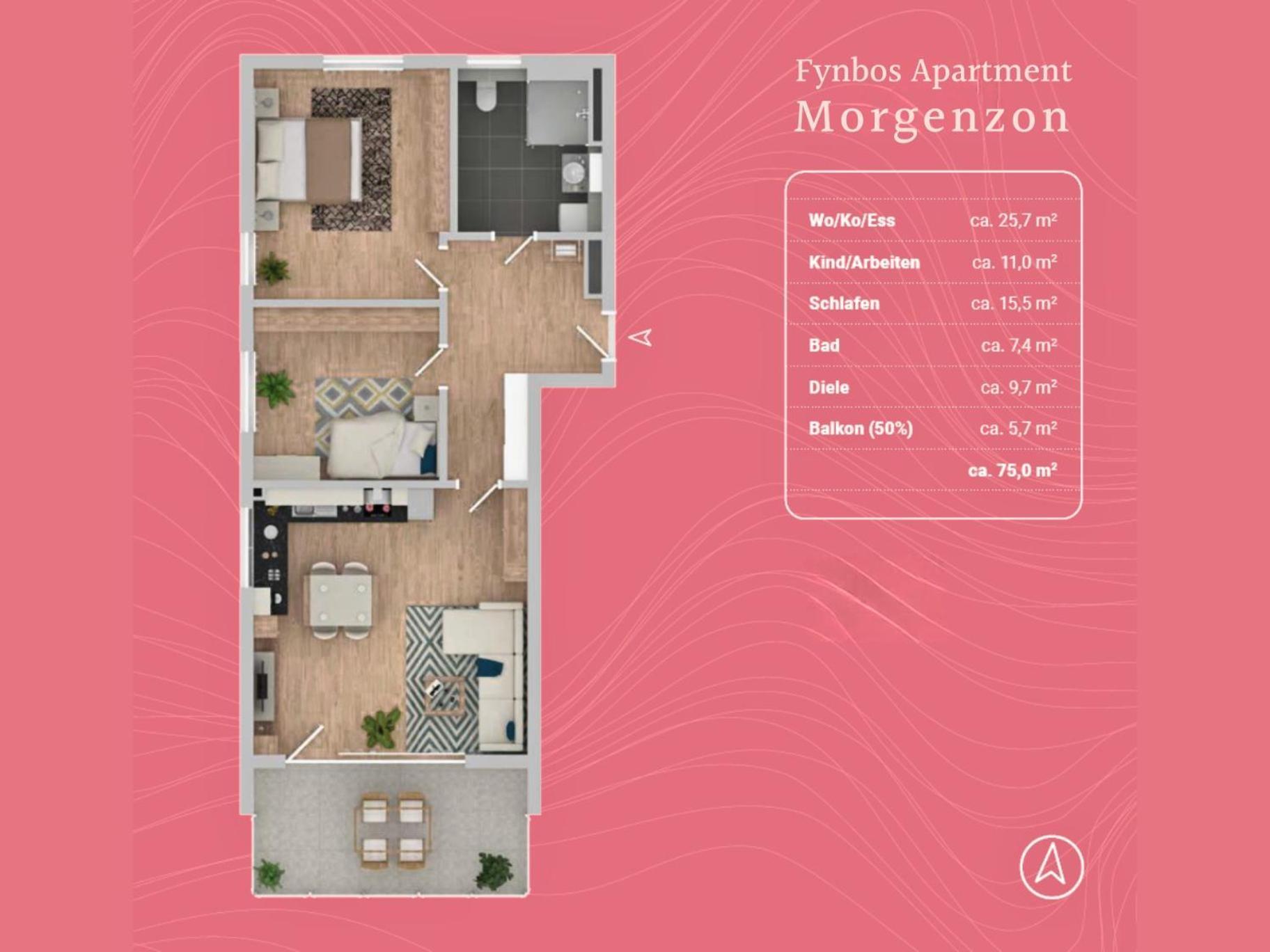 Fynbos Penthouse Deluxe, Balkon, Parkplatz Daire Straubing Dış mekan fotoğraf