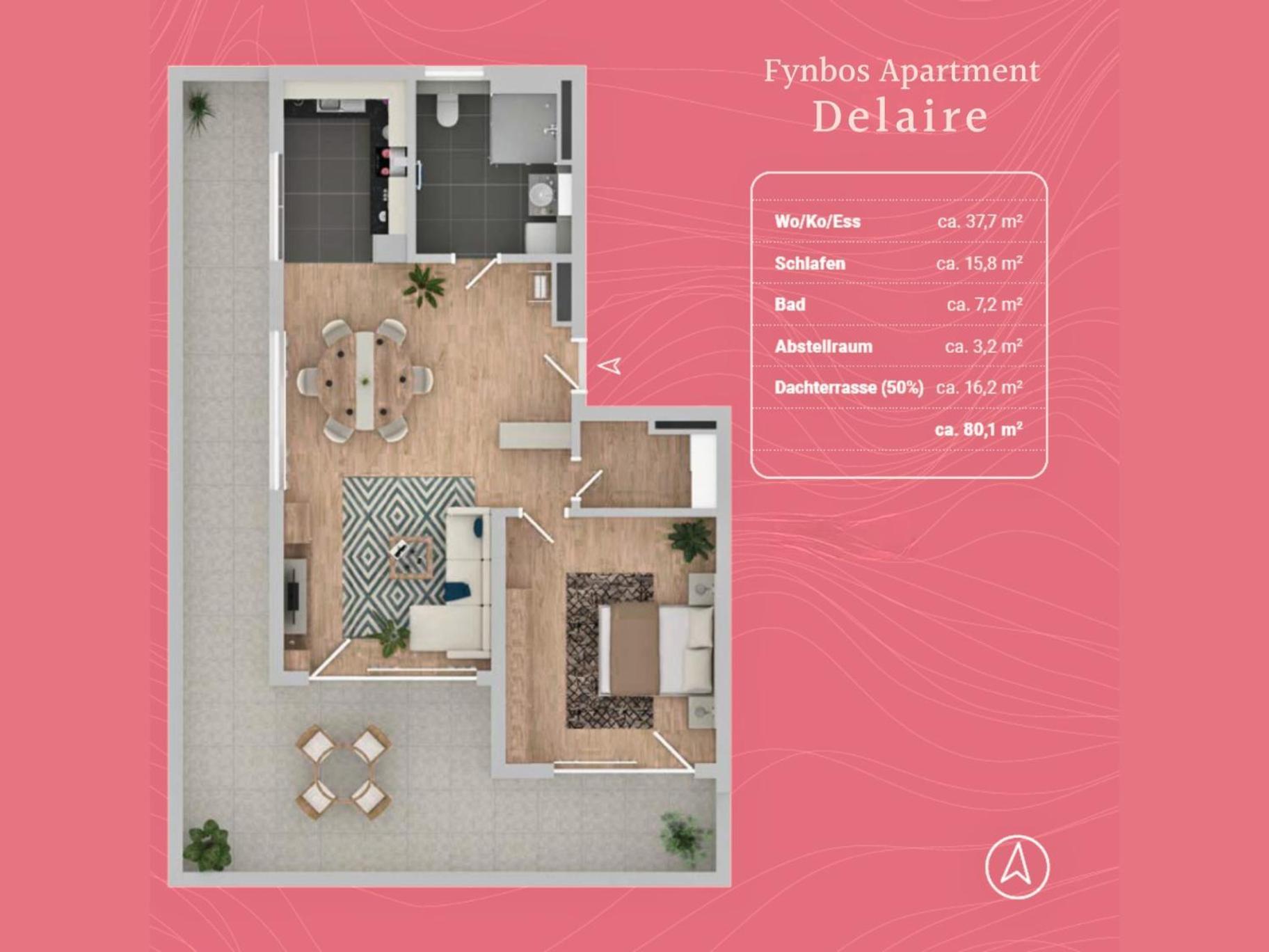 Fynbos Penthouse Deluxe, Balkon, Parkplatz Daire Straubing Dış mekan fotoğraf
